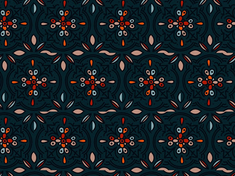Midnight Garden Tile Vinyl Wrap Pattern~Rwraps Series 914 Digitally Printed Vinyl Wrap~0