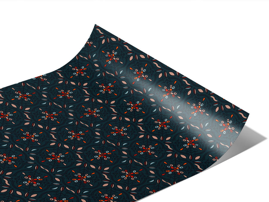 Midnight Garden Tile Vinyl Wraps~Rwraps Series 914 Digitally Printed Vinyl Wrap~1