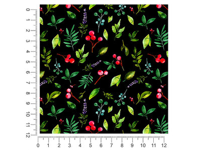 midnight holly floral 1ft x 1ft Craft Sheets