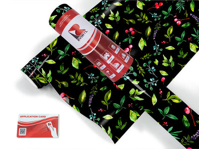 midnight holly floral Craft Vinyl Roll