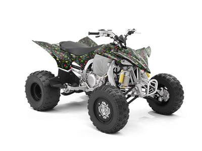 Midnight Holly Floral ATV Wrapping Vinyl