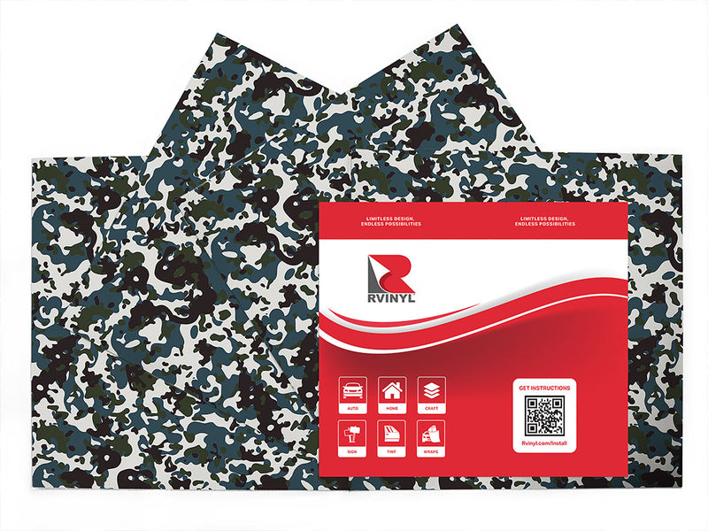 midnight leaf camouflage Craft Vinyl Sheet Pack