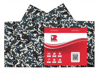 midnight leaf camouflage Craft Vinyl Sheet Pack