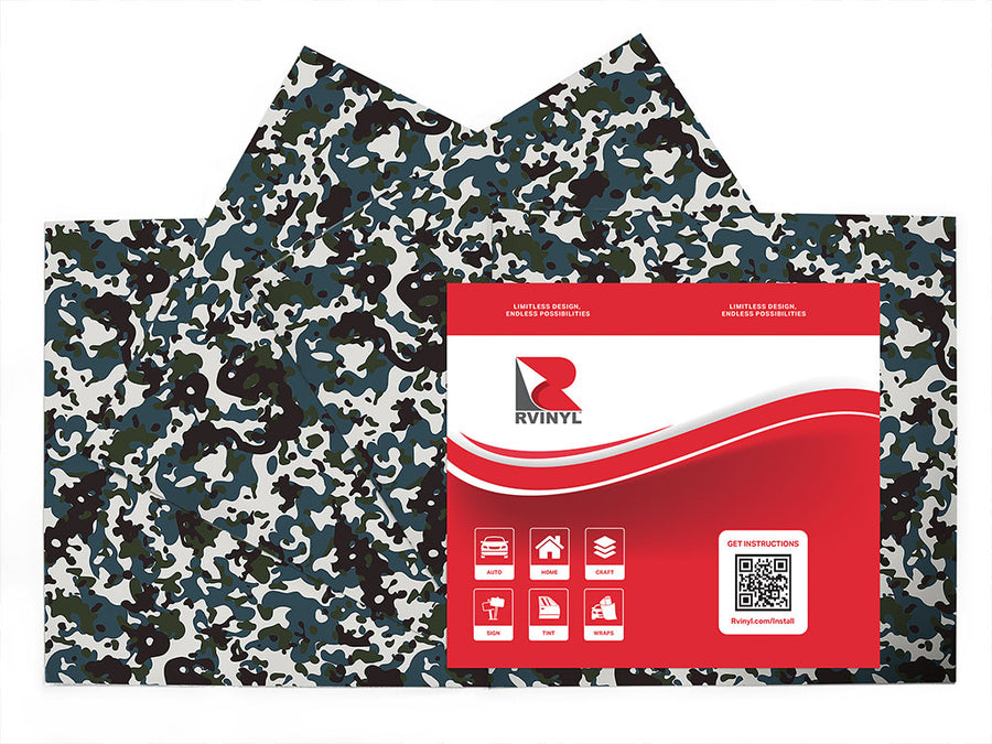 midnight leaf camouflage Craft Vinyl Sheet Pack