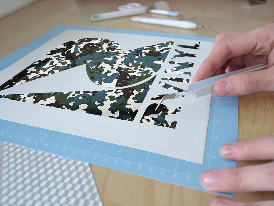 midnight leaf camouflage Easy Weed Craft Vinyl