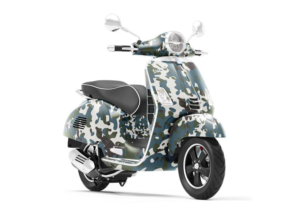Midnight Leaf Camouflage Vespa Scooter Wrap Film