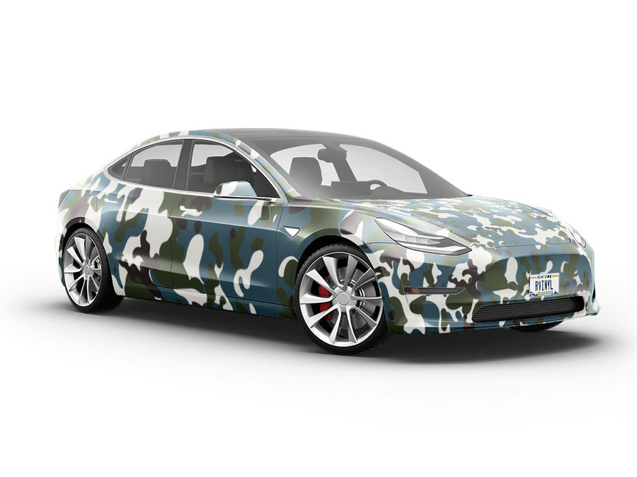 Midnight Leaf Camouflage Vehicle Vinyl Wrap