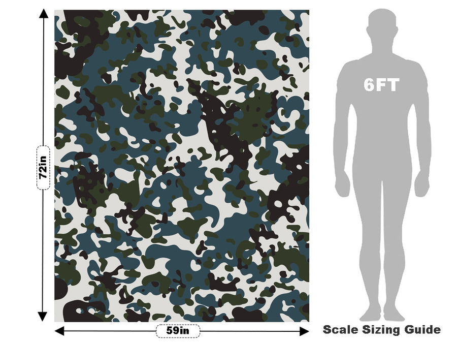 Midnight Leaf Camouflage Vehicle Wrap Scale~Rwraps Series 914 Midnight Leaf Camouflage Measurements~2