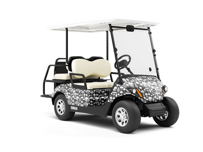 Midnight Mycelium Mushroom Wrapped Golf Cart