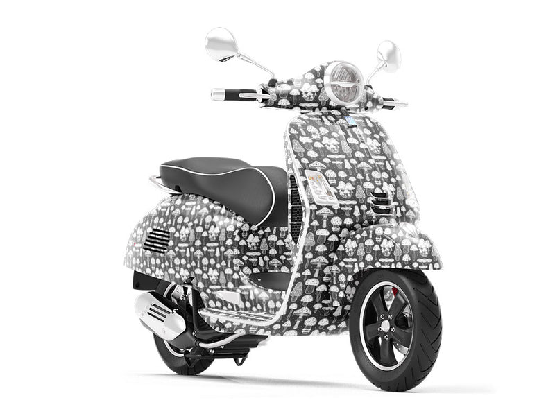 Midnight Mycelium Mushroom Vespa Scooter Wrap Film