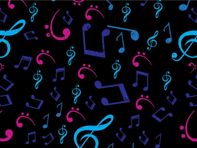 Midnight Notes Music Vinyl Wrap Pattern~Rwraps Series 914 Digitally Printed Vinyl Wrap~0