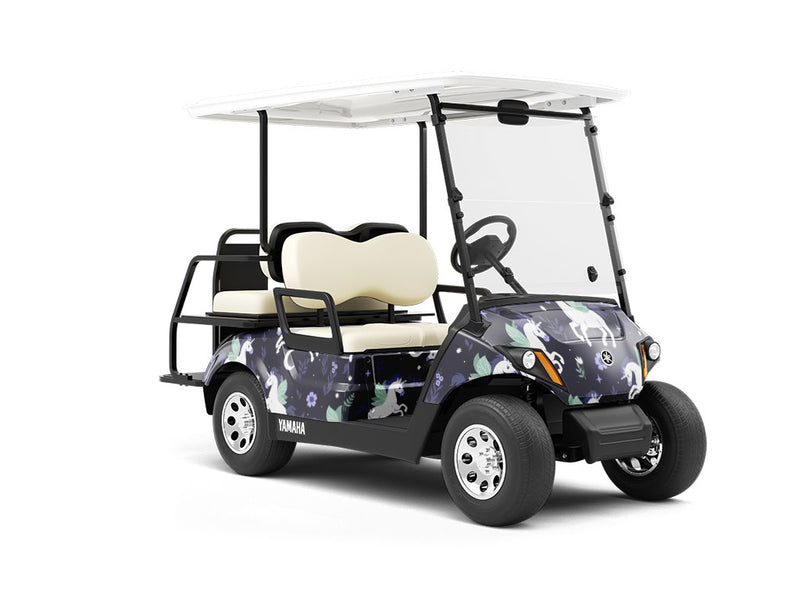 Midnight Pegasus Fantasy Wrapped Golf Cart