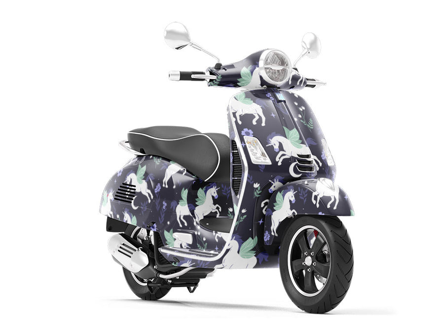 Midnight Pegasus Fantasy Vespa Scooter Wrap Film