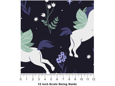 Midnight Pegasus Fantasy Vinyl Film Pattern Size 12 inch Scale~Rwraps Midnight Pegasus Fantasy Sizing Chart~2