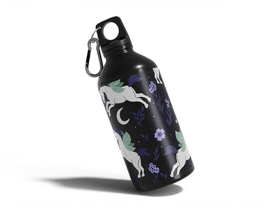 midnight pegasus fantasy Water Bottle DIY Stickers