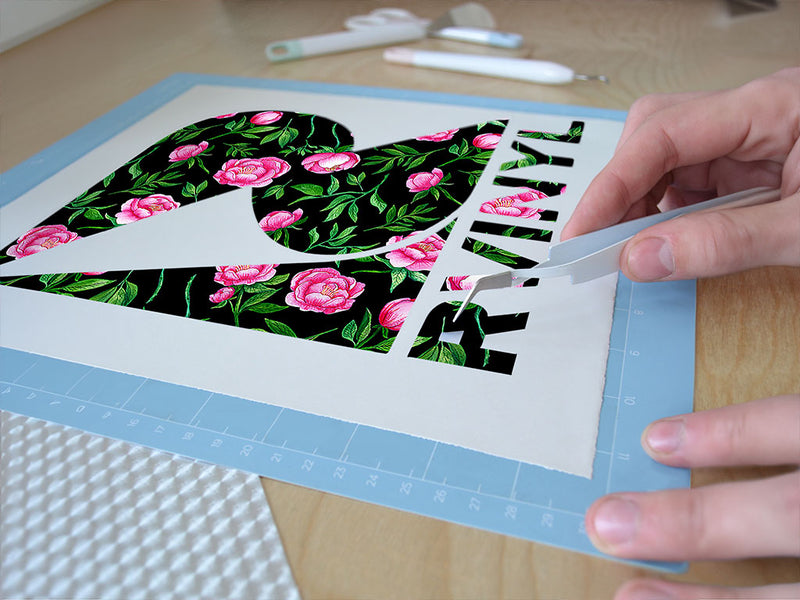midnight peony floral Easy Weed Craft Vinyl