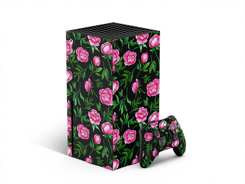 midnight peony floral XBOX DIY Decal