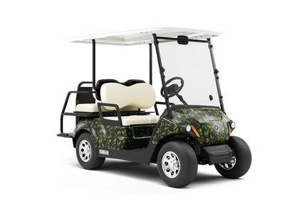 Midnight Poplar Floral Wrapped Golf Cart