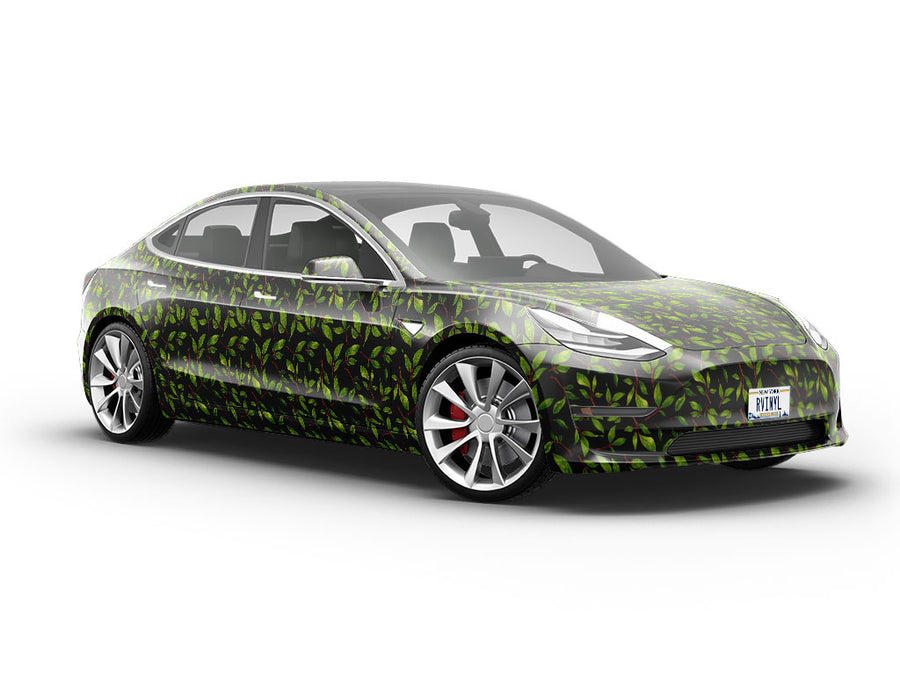 Midnight Poplar Floral Vehicle Vinyl Wrap