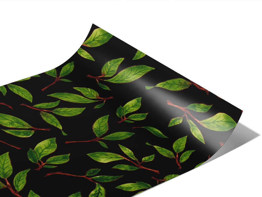 Midnight Poplar Floral Vinyl Wraps~Rwraps Series 914 Digitally Printed Vinyl Wrap~0