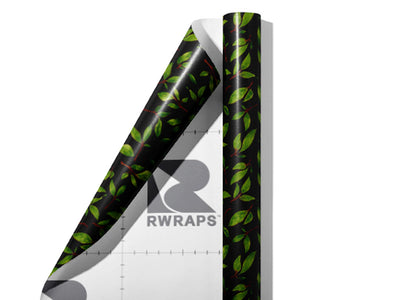 Midnight Poplar Floral Wrap Film Sheets~Rwraps Series 914 Midnight Poplar Floral Scrolled Sheet~3