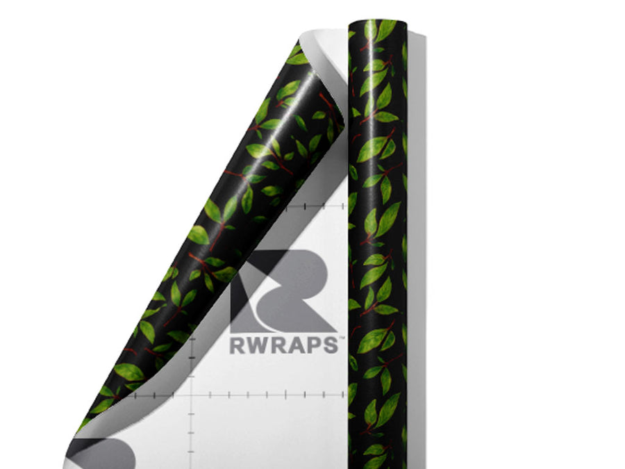 Midnight Poplar Floral Wrap Film Sheets~Rwraps Series 914 Midnight Poplar Floral Scrolled Sheet~3