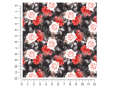 midnight rose floral 1ft x 1ft Craft Sheets