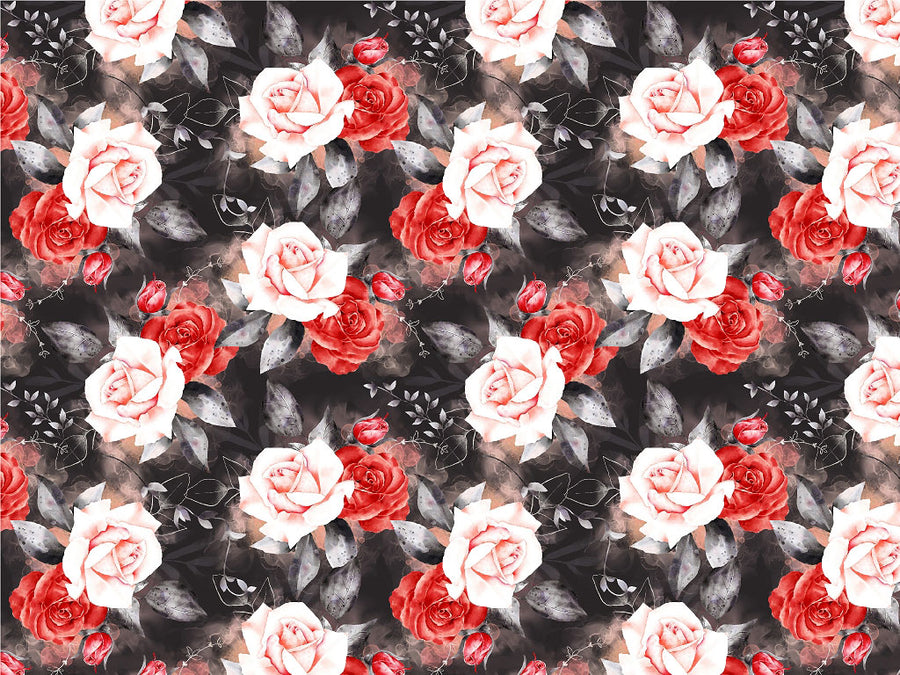 Midnight Rose Floral Vinyl Wrap Pattern~Rwraps Series 914 Digitally Printed Vinyl Wrap~0