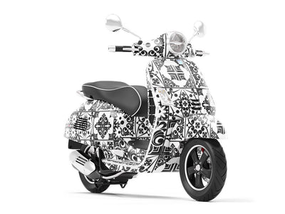 Midnight Screening Tile Vespa Scooter Wrap Film