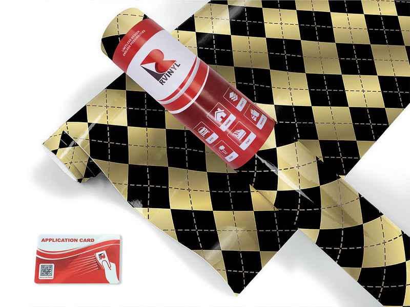 midnight shortbread argyle Craft Vinyl Roll