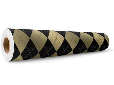 Midnight Shortbread Argyle Wrap Film Wholesale Roll~Rwraps Series 914 Digitally Printed Vinyl Roll~5