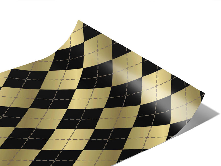 Midnight Shortbread Argyle Vinyl Wraps~Rwraps Series 914 Digitally Printed Vinyl Wrap~0