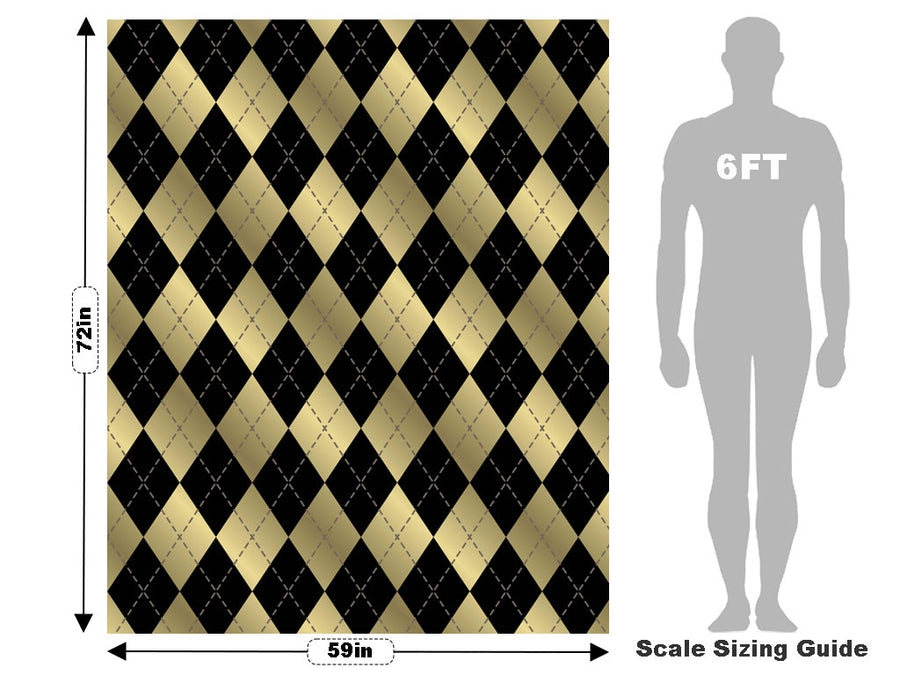 Midnight Shortbread Argyle Vehicle Wrap Scale~Rwraps Series 914 Midnight Shortbread Argyle Measurements~1