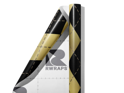 Midnight Shortbread Argyle Wrap Film Sheets~Rwraps Series 914 Midnight Shortbread Argyle Scrolled Sheet~3
