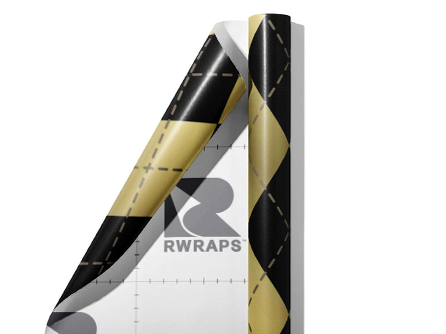Midnight Shortbread Argyle Wrap Film Sheets~Rwraps Series 914 Midnight Shortbread Argyle Scrolled Sheet~3