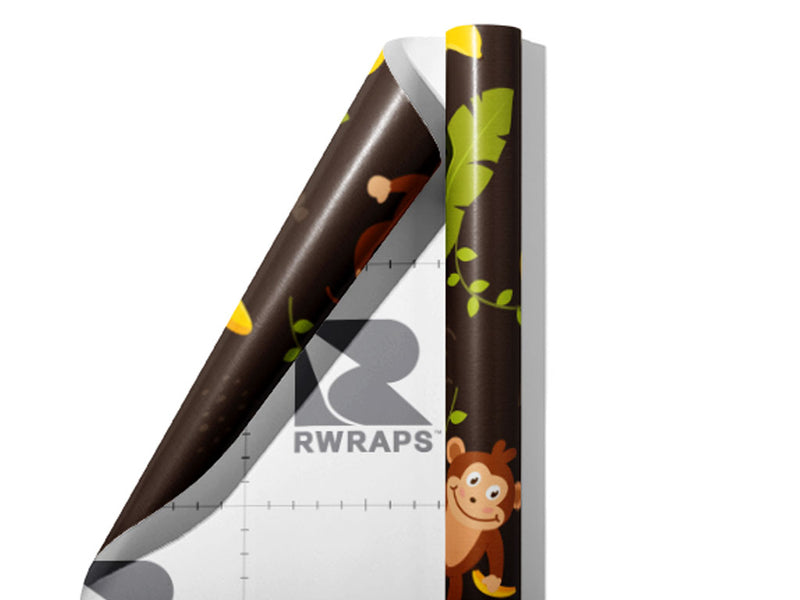 Midnight Snacks Primate Wrap Film Sheets~Rwraps Series 914 Midnight Snacks Primate Scrolled Sheet~3