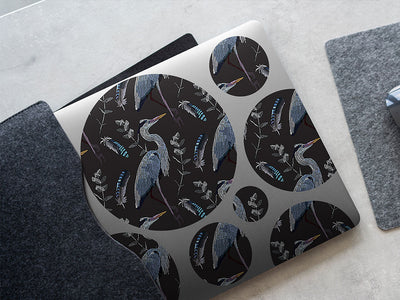midnight storks bird DIY Laptop Stickers