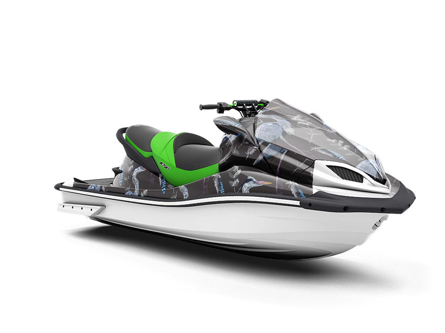 Midnight Storks Birds Jet Ski Vinyl Customized Wrap