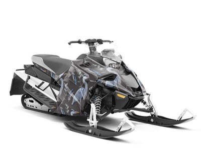 Midnight Storks Birds Custom Wrapped Snowmobile