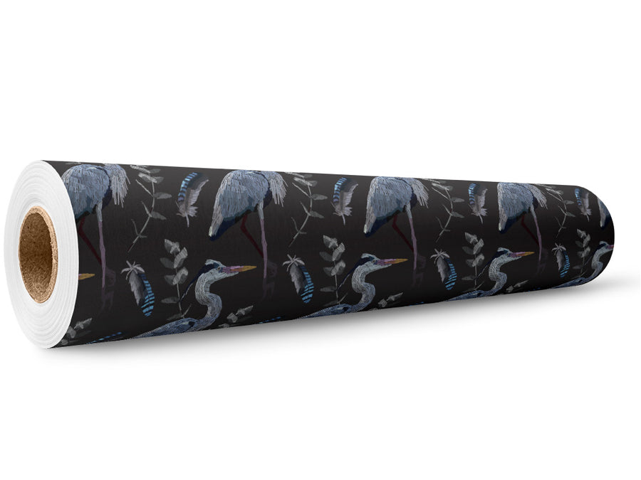 Midnight Storks Birds Wrap Film Wholesale Roll~Rwraps Series 914 Digitally Printed Vinyl Roll~5
