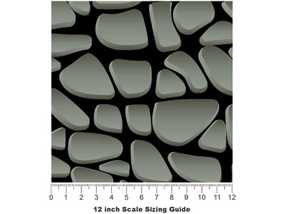 Midnight Street Cobblestone Vinyl Film Pattern Size 12 inch Scale~Rwraps Midnight Street Cobblestone Sizing Chart~3