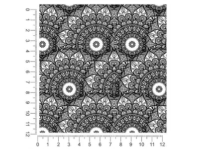 midnight sunflowers mandala 1ft x 1ft Craft Sheets