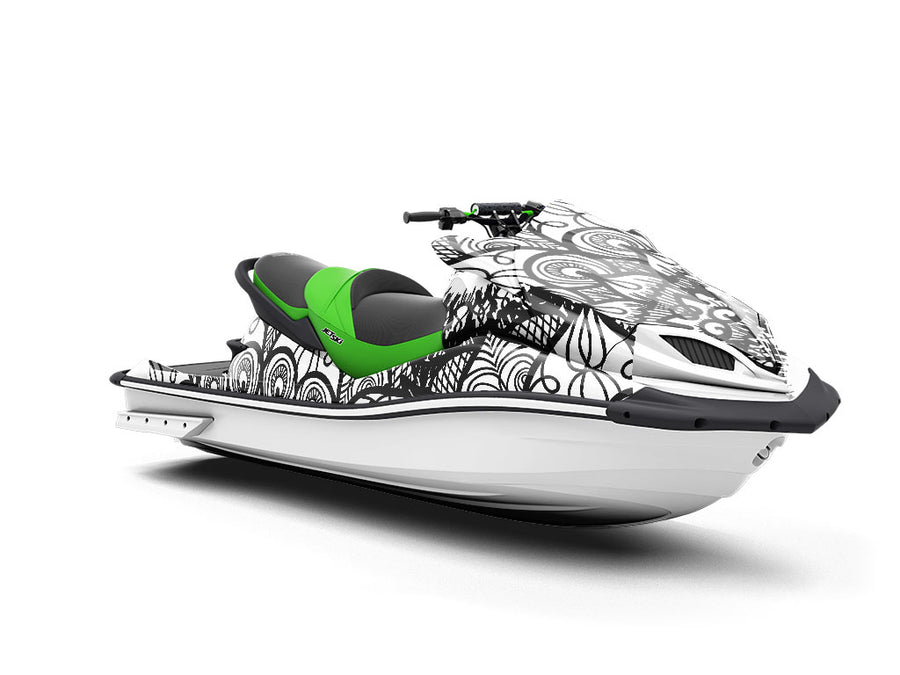 Midnight Sunflowers Mandala Jet Ski Vinyl Customized Wrap