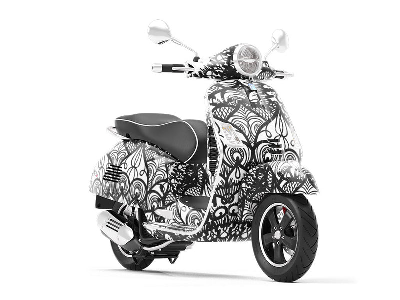 Midnight Sunflowers Mandala Vespa Scooter Wrap Film