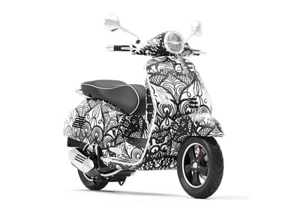 Midnight Sunflowers Mandala Vespa Scooter Wrap Film