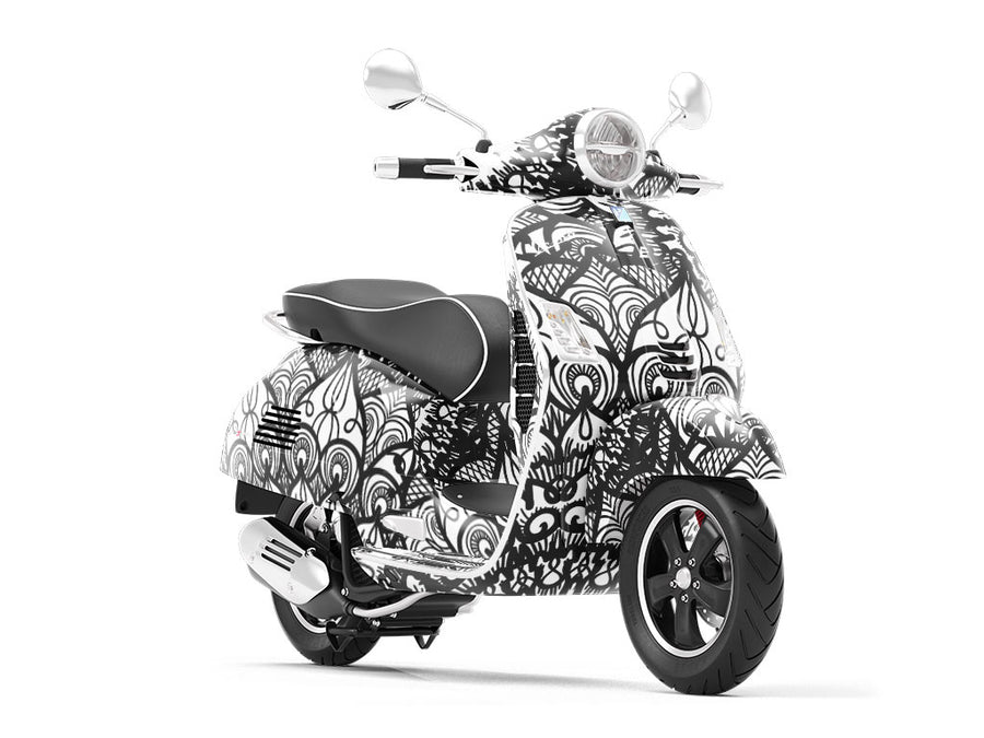 Midnight Sunflowers Mandala Vespa Scooter Wrap Film