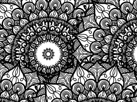 Midnight Sunflowers Mandala Vinyl Wrap Pattern~Rwraps Series 914 Digitally Printed Vinyl Wrap~0