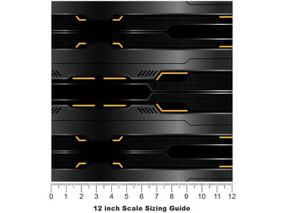 Midnight Sunset  Technology Vinyl Film Pattern Size 12 inch Scale~Rwraps Midnight Sunset  Technology Sizing Chart~3