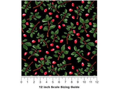 Midnight Sweetpea Floral Vinyl Film Pattern Size 12 inch Scale~Rwraps Midnight Sweetpea Floral Sizing Chart~2