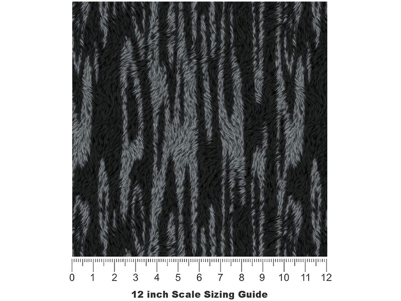 Midnight Zebra Vinyl Film Pattern Size 12 inch Scale~Rwraps Midnight Zebra Sizing Chart~3